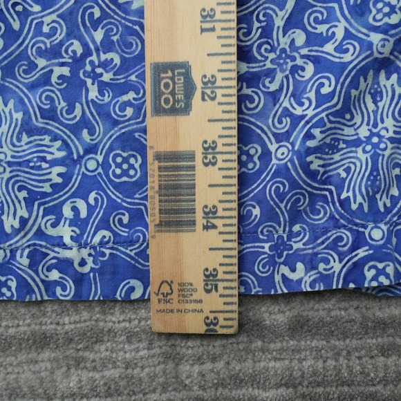 Johari West Shirt Men Blue Green Casual Button Up Short Sleeve Lot Of 2 3XLT - Picture 8 of 11